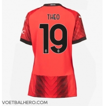 AC Milan Theo Hernandez #19 Thuis tenue Dames 2023-24 Korte Mouwen
