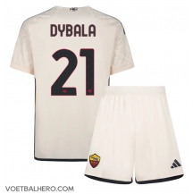 AS Roma Paulo Dybala #21 Uit tenue Kids 2023-24 Korte Mouwen (+ broek)