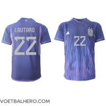 Argentinië Lautaro Martinez #22 Uit tenue WK 2022 Korte Mouwen