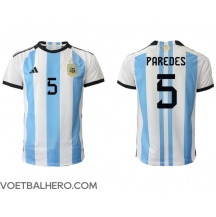 Argentinië Leandro Paredes #5 Thuis tenue WK 2022 Korte Mouwen