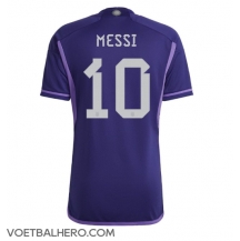 Argentinië Lionel Messi #10 Uit tenue WK 2022 Korte Mouwen