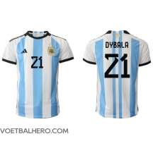 Argentinië Paulo Dybala #21 Thuis tenue WK 2022 Korte Mouwen