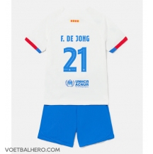 Barcelona Frenkie de Jong #21 Uit tenue Kids 2023-24 Korte Mouwen (+ broek)