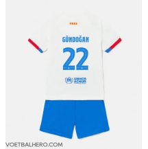 Barcelona Ilkay Gundogan #22 Uit tenue Kids 2023-24 Korte Mouwen (+ broek)