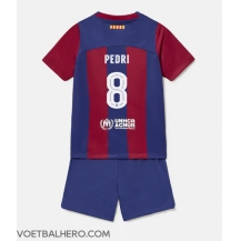 Barcelona Pedri Gonzalez #8 Thuis tenue Kids 2023-24 Korte Mouwen (+ broek)