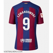 Barcelona Robert Lewandowski #9 Thuis tenue 2023-24 Korte Mouwen