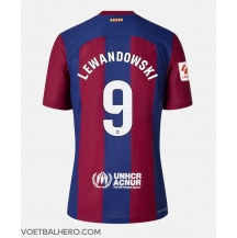Barcelona Robert Lewandowski #9 Thuis tenue Dames 2023-24 Korte Mouwen