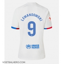 Barcelona Robert Lewandowski #9 Uit tenue Dames 2023-24 Korte Mouwen