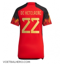 België Charles De Ketelaere #22 Thuis tenue Dames WK 2022 Korte Mouwen