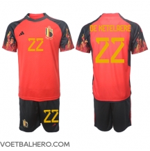 België Charles De Ketelaere #22 Thuis tenue Kids WK 2022 Korte Mouwen (+ broek)