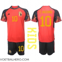 België Eden Hazard #10 Thuis tenue Kids WK 2022 Korte Mouwen (+ broek)