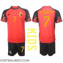 België Kevin De Bruyne #7 Thuis tenue Kids WK 2022 Korte Mouwen (+ broek)