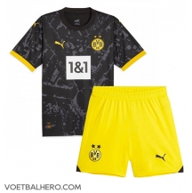 Borussia Dortmund Uit tenue Kids 2023-24 Korte Mouwen (+ broek)