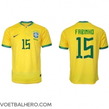 Brazilië Fabinho #15 Thuis tenue WK 2022 Korte Mouwen