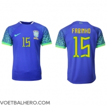 Brazilië Fabinho #15 Uit tenue WK 2022 Korte Mouwen