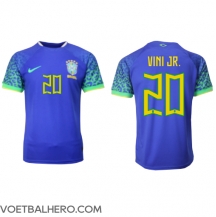 Brazilië Vinicius Junior #20 Uit tenue WK 2022 Korte Mouwen