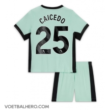 Chelsea Moises Caicedo #25 Derde tenue Kids 2023-24 Korte Mouwen (+ broek)