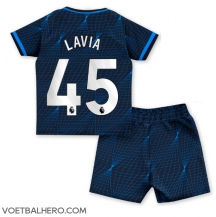 Chelsea Romeo Lavia #45 Uit tenue Kids 2023-24 Korte Mouwen (+ broek)