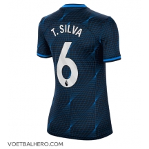 Chelsea Thiago Silva #6 Uit tenue Dames 2023-24 Korte Mouwen