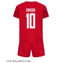 Denemarken Christian Eriksen #10 Thuis tenue Kids WK 2022 Korte Mouwen (+ broek)