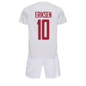 Denemarken Christian Eriksen #10 Uit tenue Kids WK 2022 Korte Mouwen (+ broek)