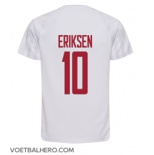 Denemarken Christian Eriksen #10 Uit tenue WK 2022 Korte Mouwen