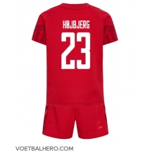 Denemarken Pierre-Emile Hojbjerg #23 Thuis tenue Kids WK 2022 Korte Mouwen (+ broek)