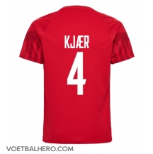 Denemarken Simon Kjaer #4 Thuis tenue WK 2022 Korte Mouwen