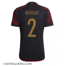 Duitsland Antonio Rudiger #2 Uit tenue WK 2022 Korte Mouwen