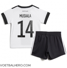 Duitsland Jamal Musiala #14 Thuis tenue Kids WK 2022 Korte Mouwen (+ broek)