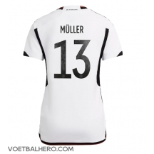 Duitsland Thomas Muller #13 Thuis tenue Dames WK 2022 Korte Mouwen