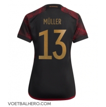 Duitsland Thomas Muller #13 Uit tenue Dames WK 2022 Korte Mouwen