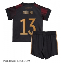 Duitsland Thomas Muller #13 Uit tenue Kids WK 2022 Korte Mouwen (+ broek)