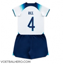 Engeland Declan Rice #4 Thuis tenue Kids WK 2022 Korte Mouwen (+ broek)