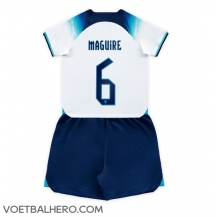 Engeland Harry Maguire #6 Thuis tenue Kids WK 2022 Korte Mouwen (+ broek)