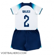 Engeland Kyle Walker #2 Thuis tenue Kids WK 2022 Korte Mouwen (+ broek)