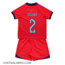 Engeland Kyle Walker #2 Uit tenue Kids WK 2022 Korte Mouwen (+ broek)