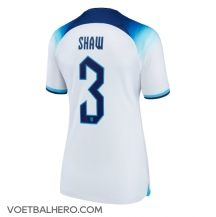 Engeland Luke Shaw #3 Thuis tenue Dames WK 2022 Korte Mouwen