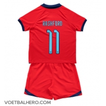 Engeland Marcus Rashford #11 Uit tenue Kids WK 2022 Korte Mouwen (+ broek)