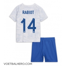 Frankrijk Adrien Rabiot #14 Uit tenue Kids WK 2022 Korte Mouwen (+ broek)