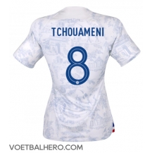 Frankrijk Aurelien Tchouameni #8 Uit tenue Dames WK 2022 Korte Mouwen