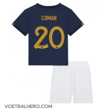 Frankrijk Kingsley Coman #20 Thuis tenue Kids WK 2022 Korte Mouwen (+ broek)
