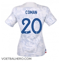 Frankrijk Kingsley Coman #20 Uit tenue Dames WK 2022 Korte Mouwen