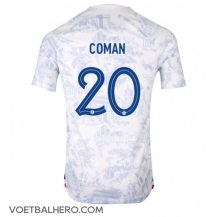 Frankrijk Kingsley Coman #20 Uit tenue WK 2022 Korte Mouwen