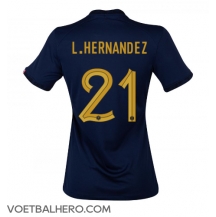 Frankrijk Lucas Hernandez #21 Thuis tenue Dames WK 2022 Korte Mouwen