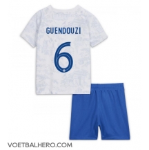 Frankrijk Matteo Guendouzi #6 Uit tenue Kids WK 2022 Korte Mouwen (+ broek)