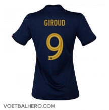 Frankrijk Olivier Giroud #9 Thuis tenue Dames WK 2022 Korte Mouwen