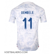 Frankrijk Ousmane Dembele #11 Uit tenue WK 2022 Korte Mouwen