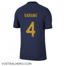 Frankrijk Raphael Varane #4 Thuis tenue WK 2022 Korte Mouwen