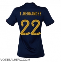 Frankrijk Theo Hernandez #22 Thuis tenue Dames WK 2022 Korte Mouwen